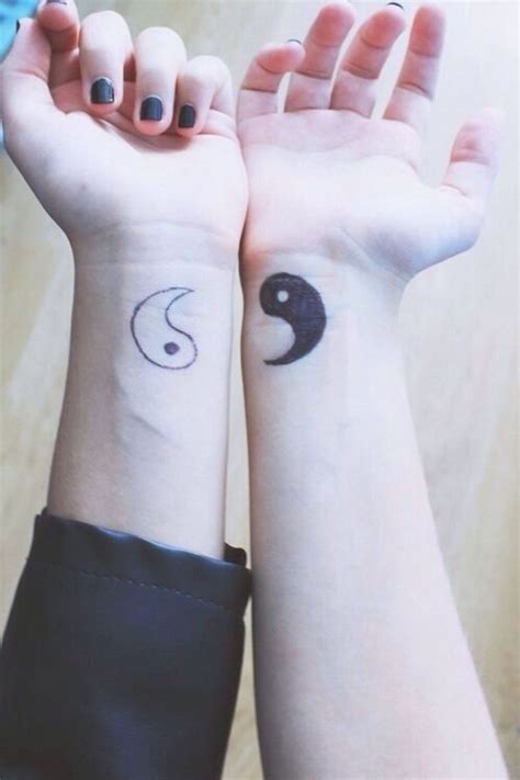 tattoos of yin and yang|yin yang best friend tattoos.